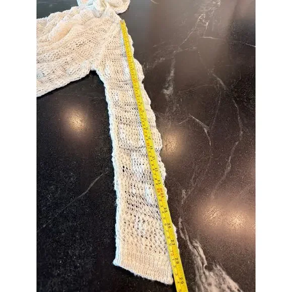 maurices One Size  White crocheted swimsuit beach coverup - Picture 8 of 8